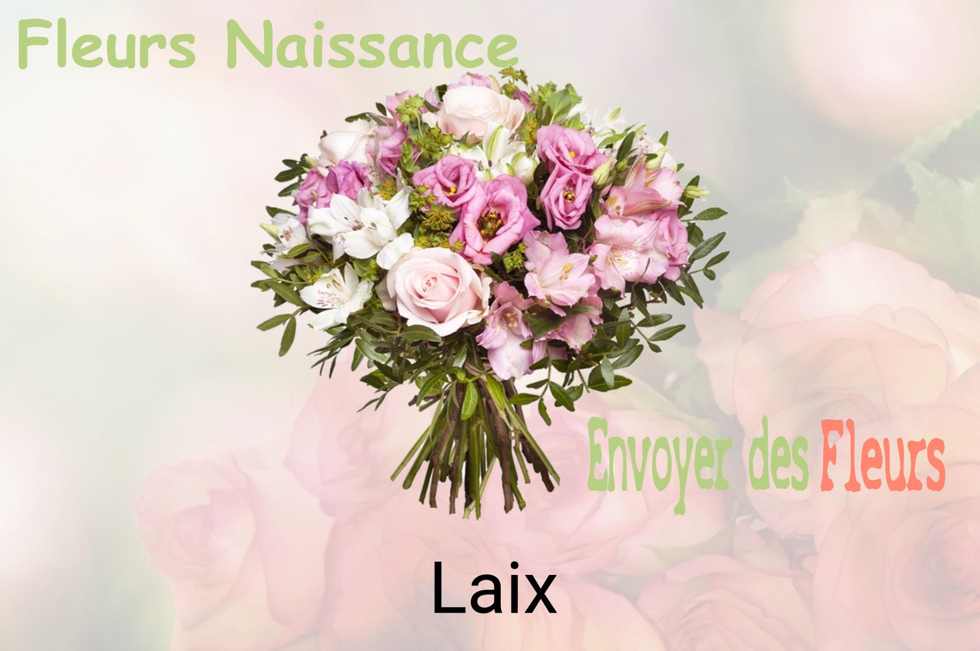 Bouquet de fleurs de naissance livré à Laix
